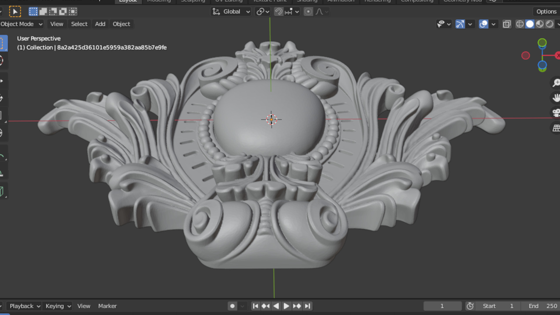 carved classic decorative ornament cnc 3d printing stl 08 3D model_6