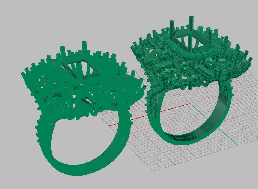 Emerald ring 3D print model_3