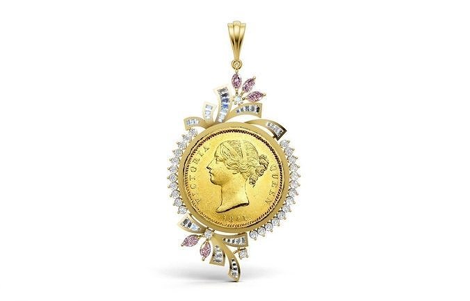  Coin Pendant 3D print model