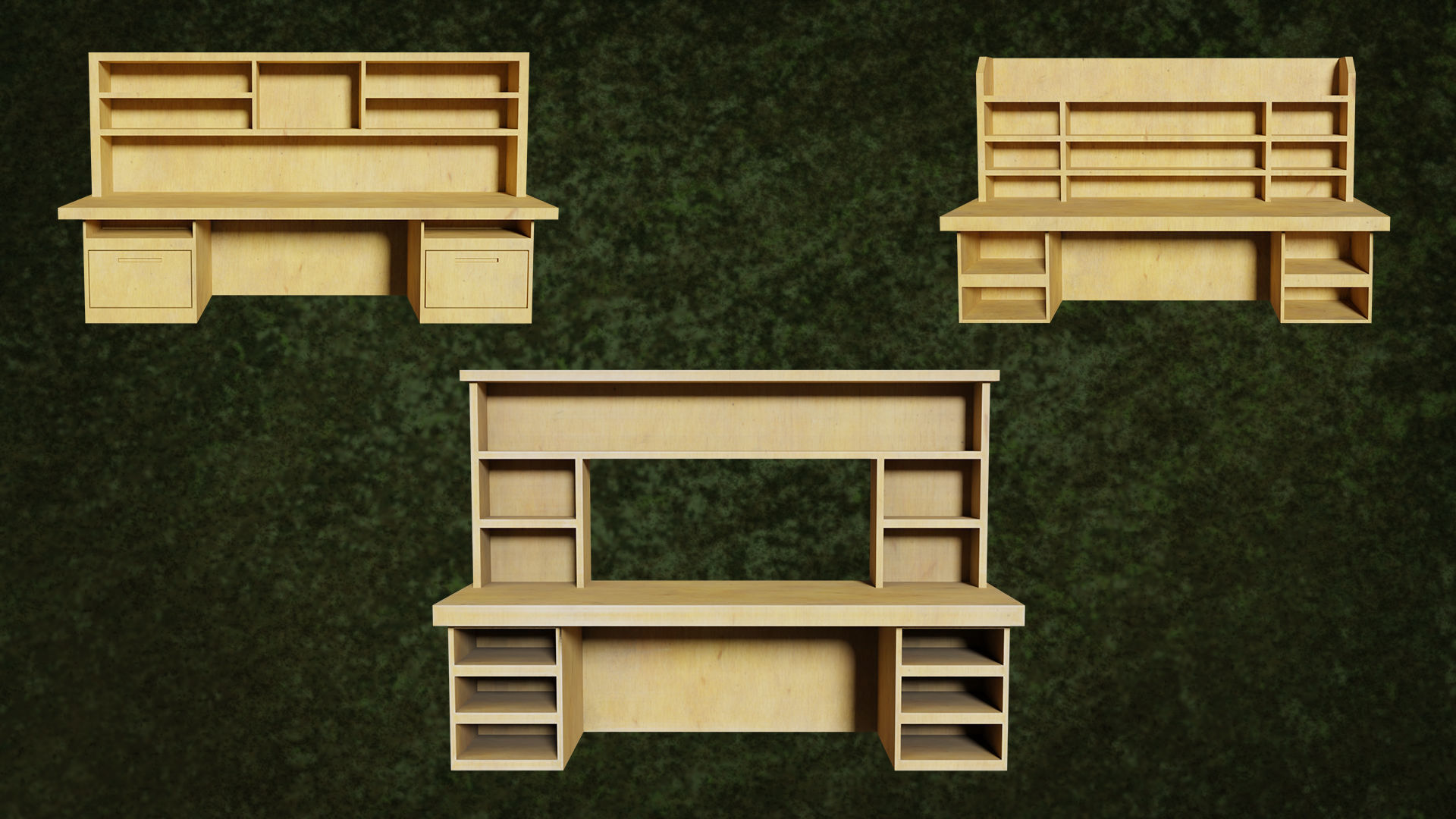 Deco Desks NexVaultFocus Series Lot1 N4-6 Group 2 3D model_1