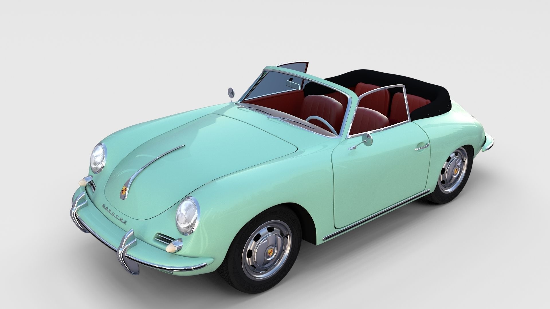 Porsche 356 Convertible rev 3D model_10