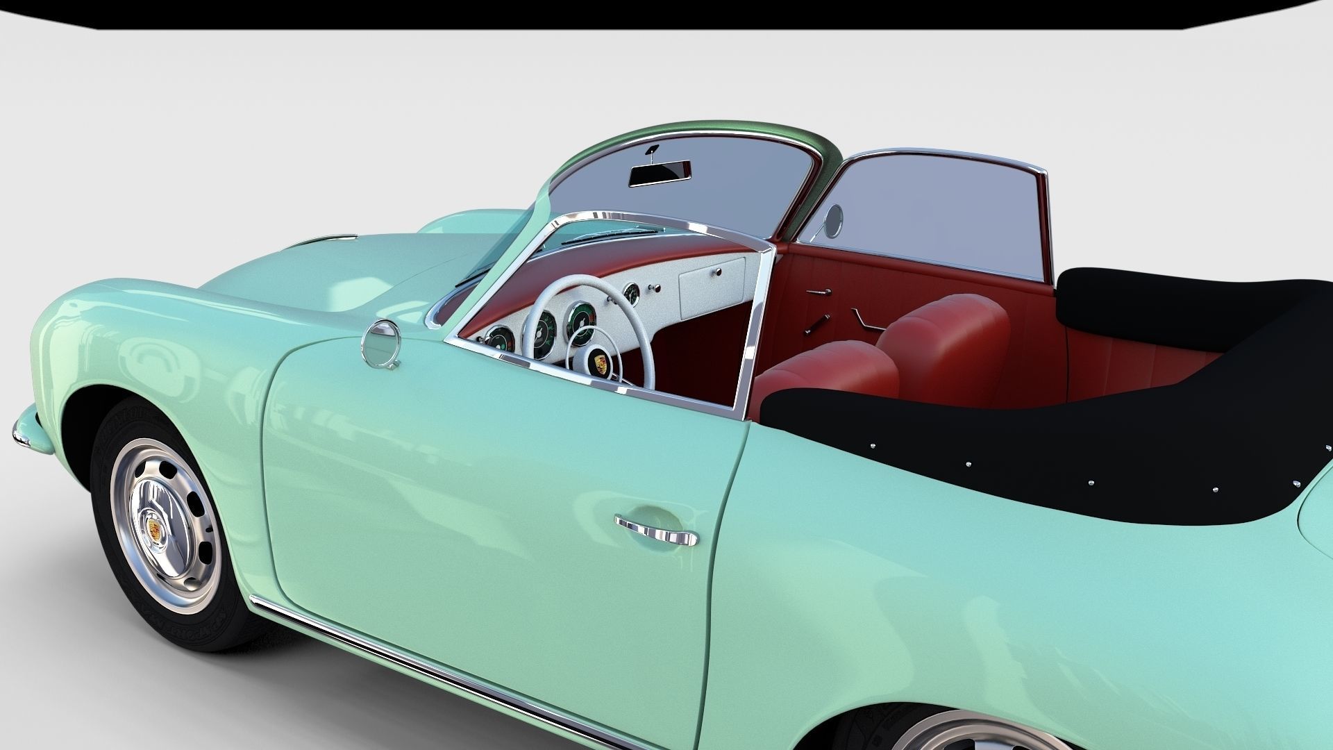 Porsche 356 Convertible rev 3D model_15