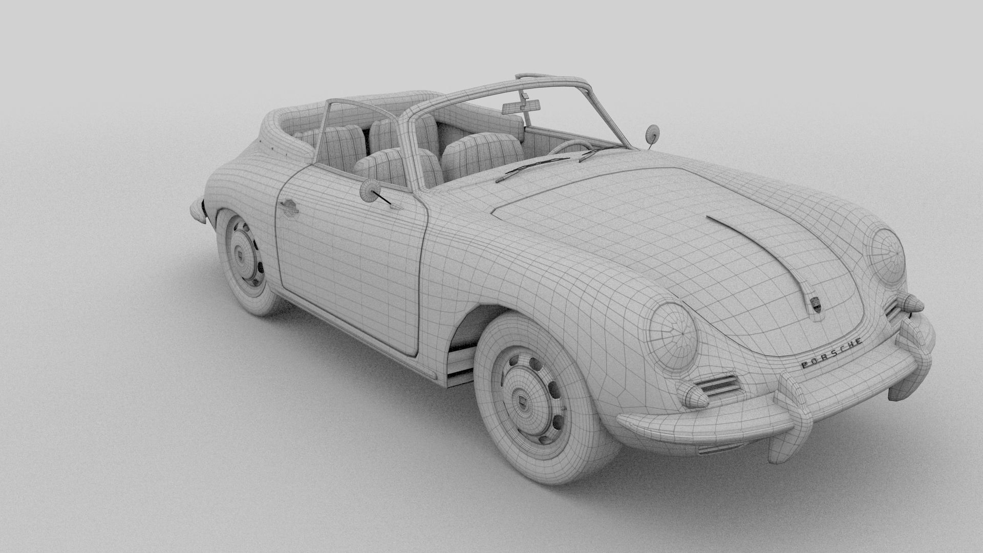 Porsche 356 Convertible rev 3D model_11