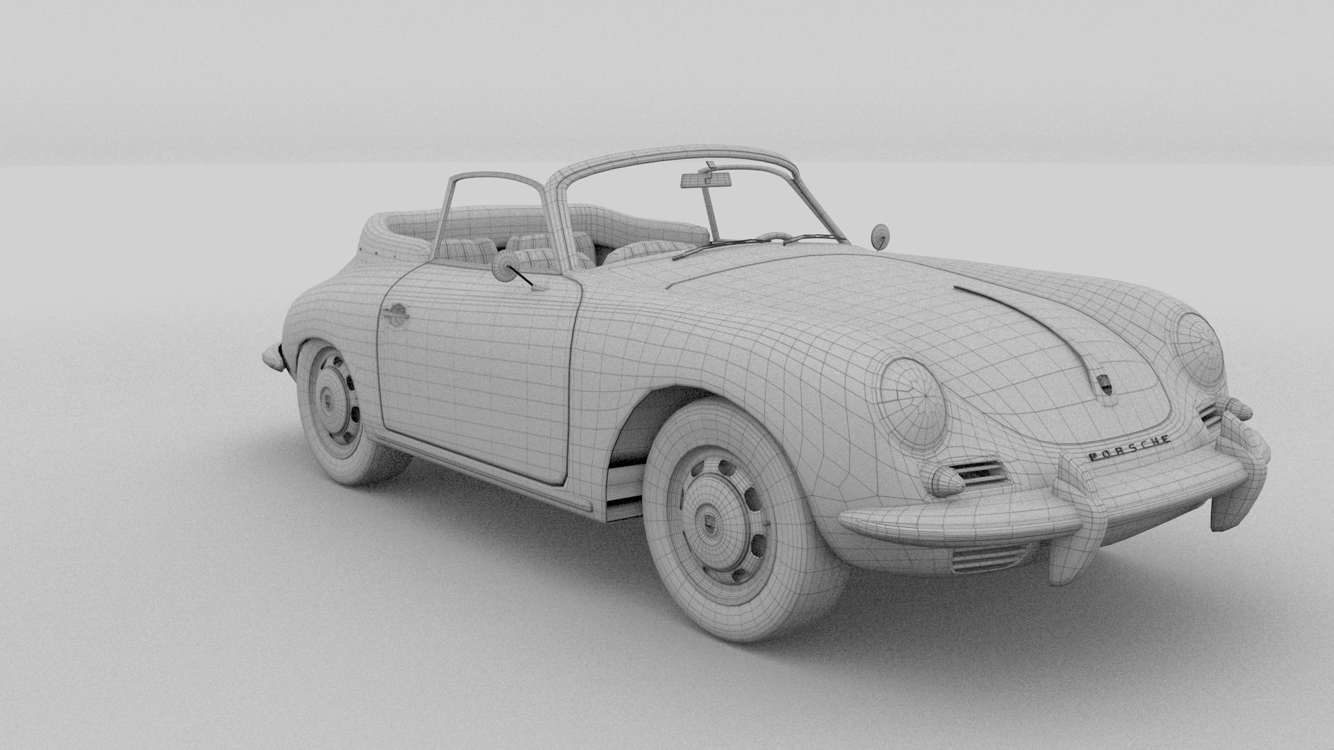 Porsche 356 Convertible rev 3D model_30