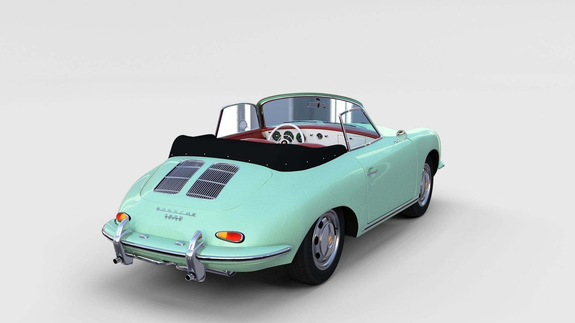 Porsche 356 Convertible rev 3D model_1