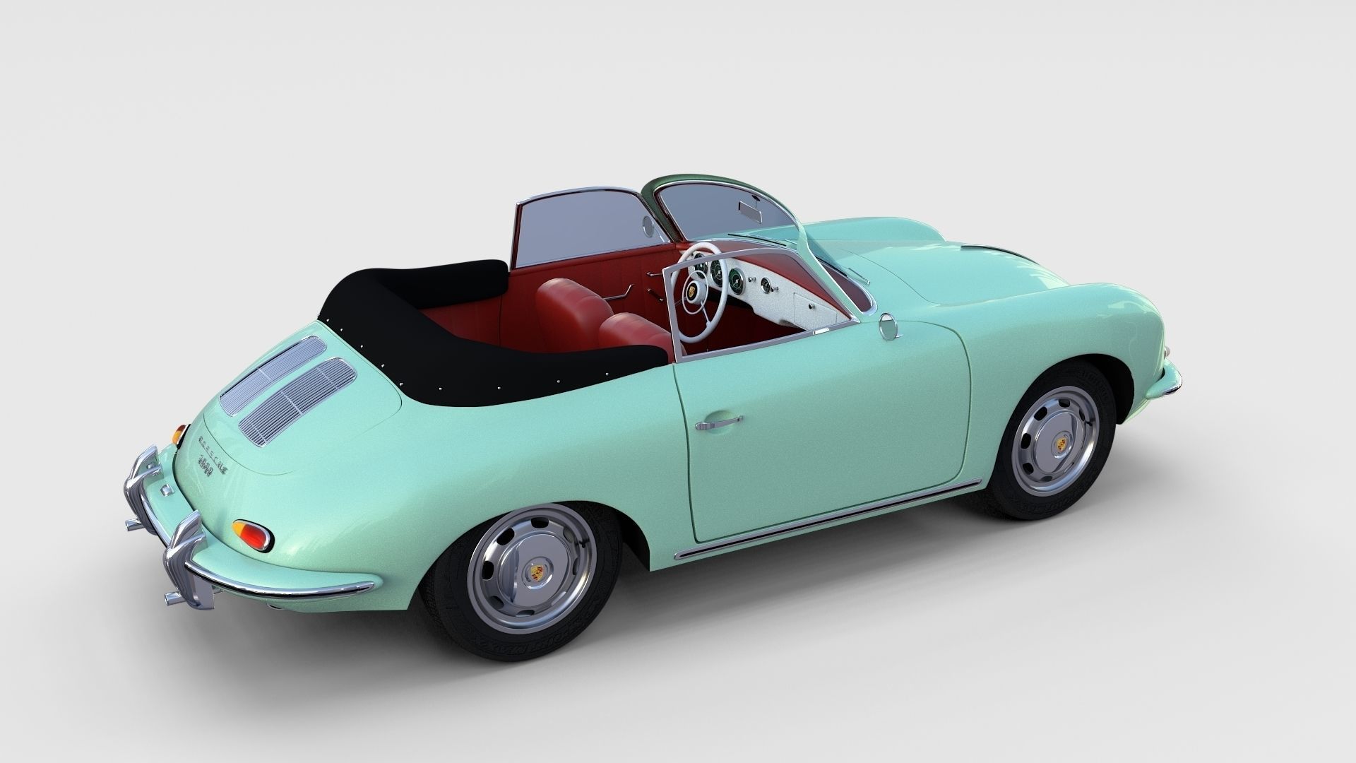Porsche 356 Convertible rev 3D model_25