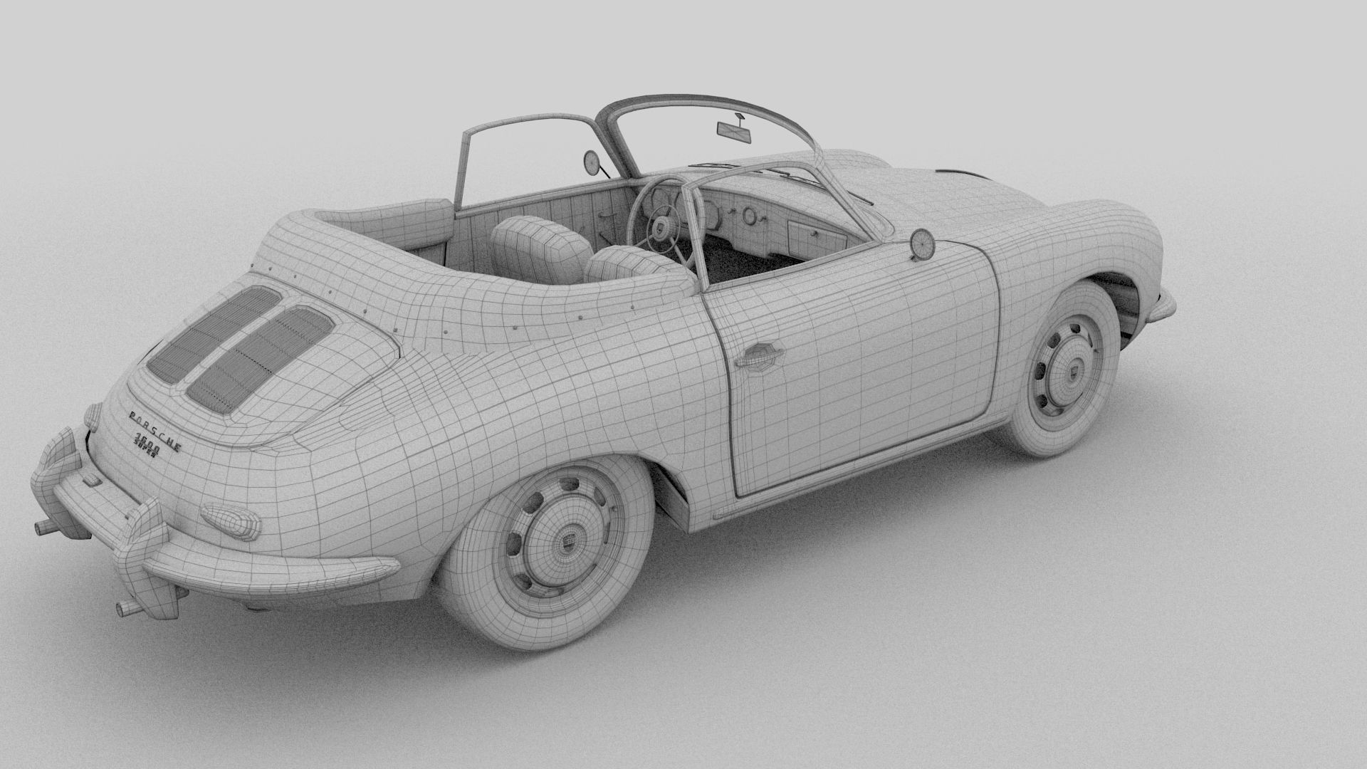 Porsche 356 Convertible rev 3D model_22