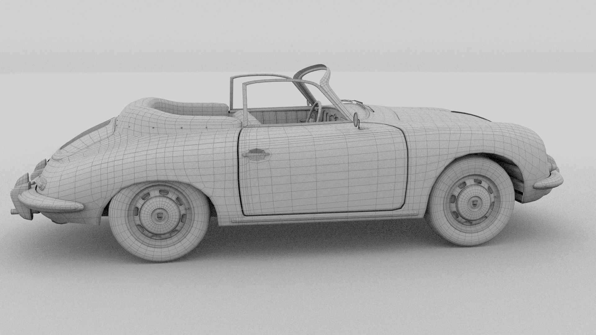 Porsche 356 Convertible rev 3D model_8