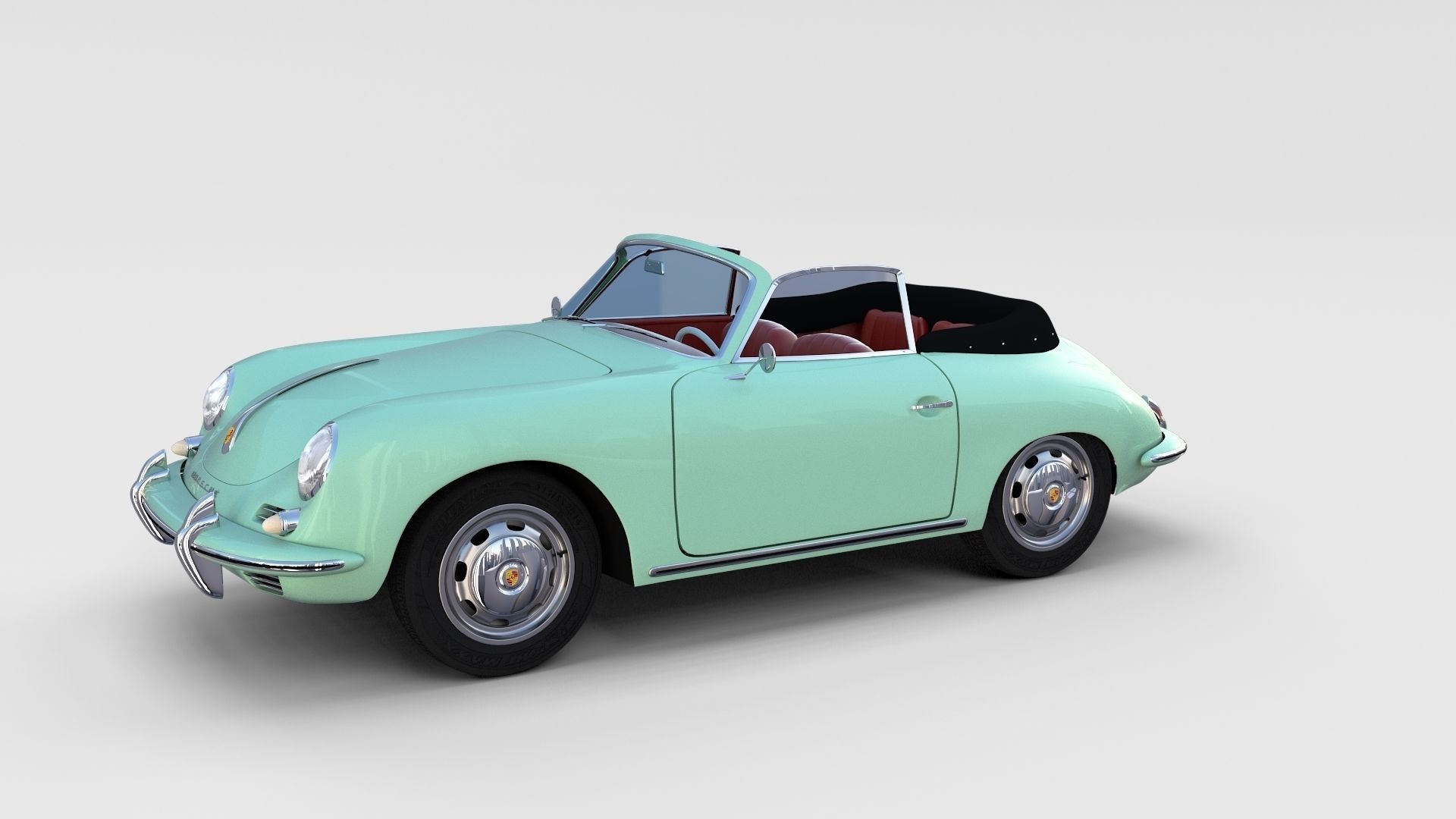 Porsche 356 Convertible rev 3D model_6
