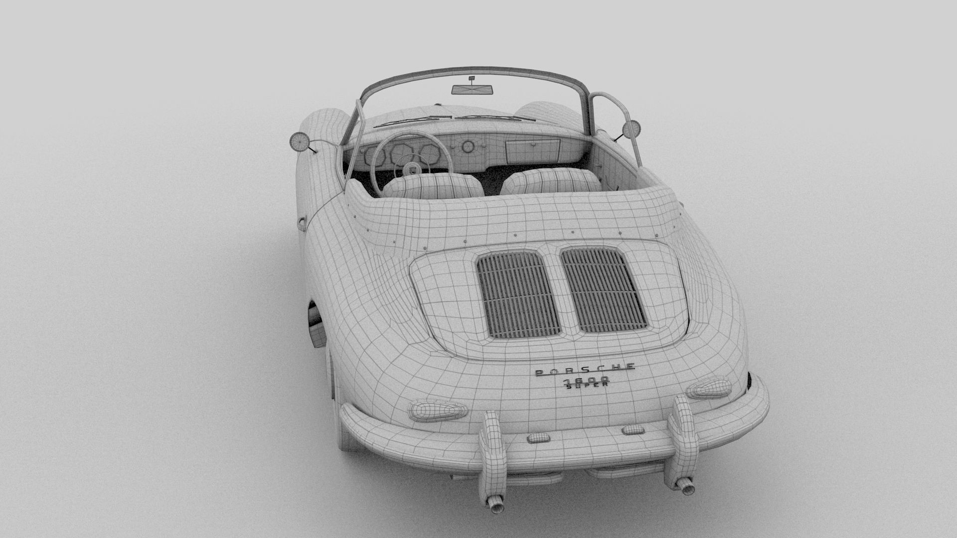 Porsche 356 Convertible rev 3D model_19