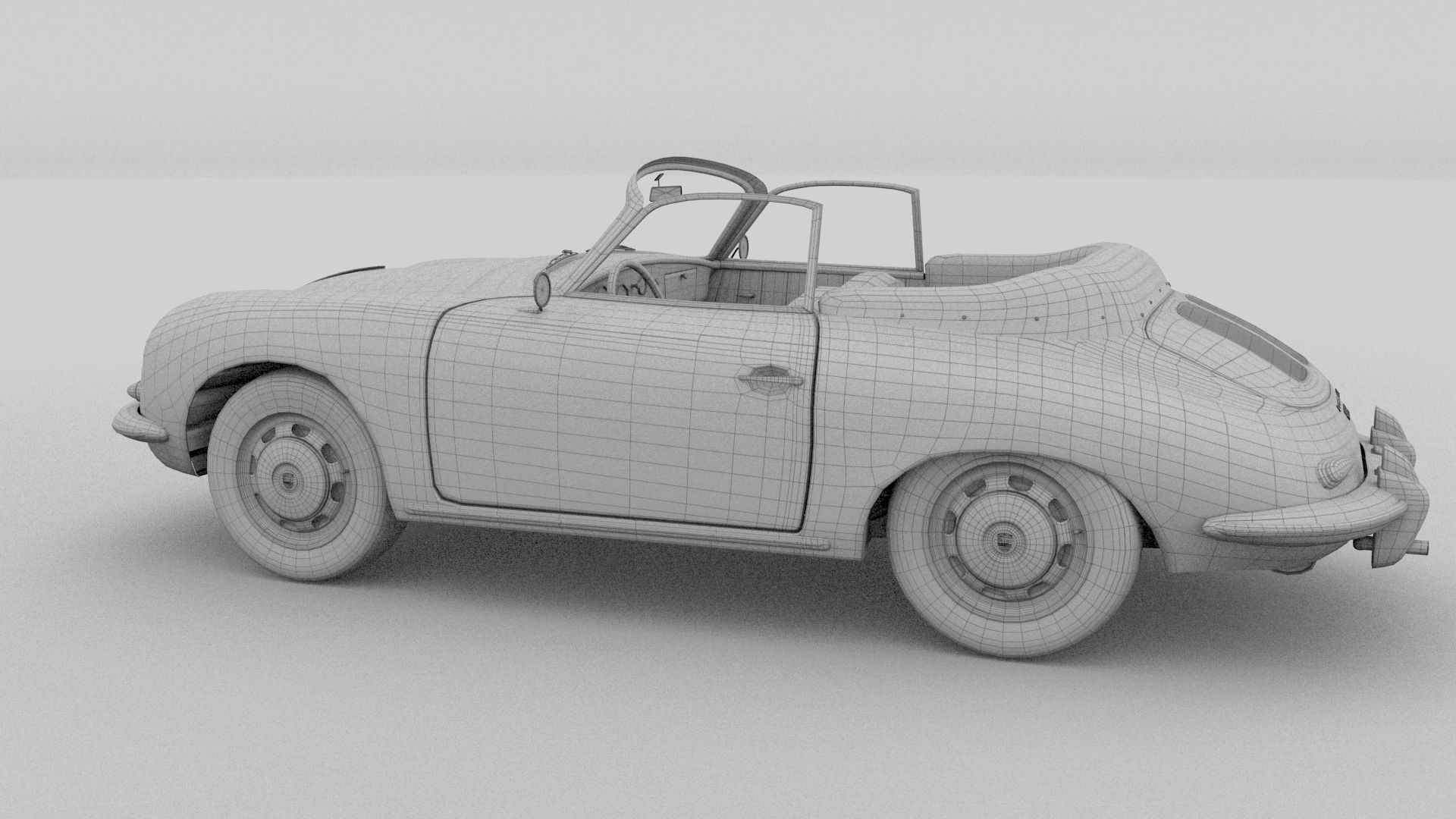 Porsche 356 Convertible rev 3D model_21