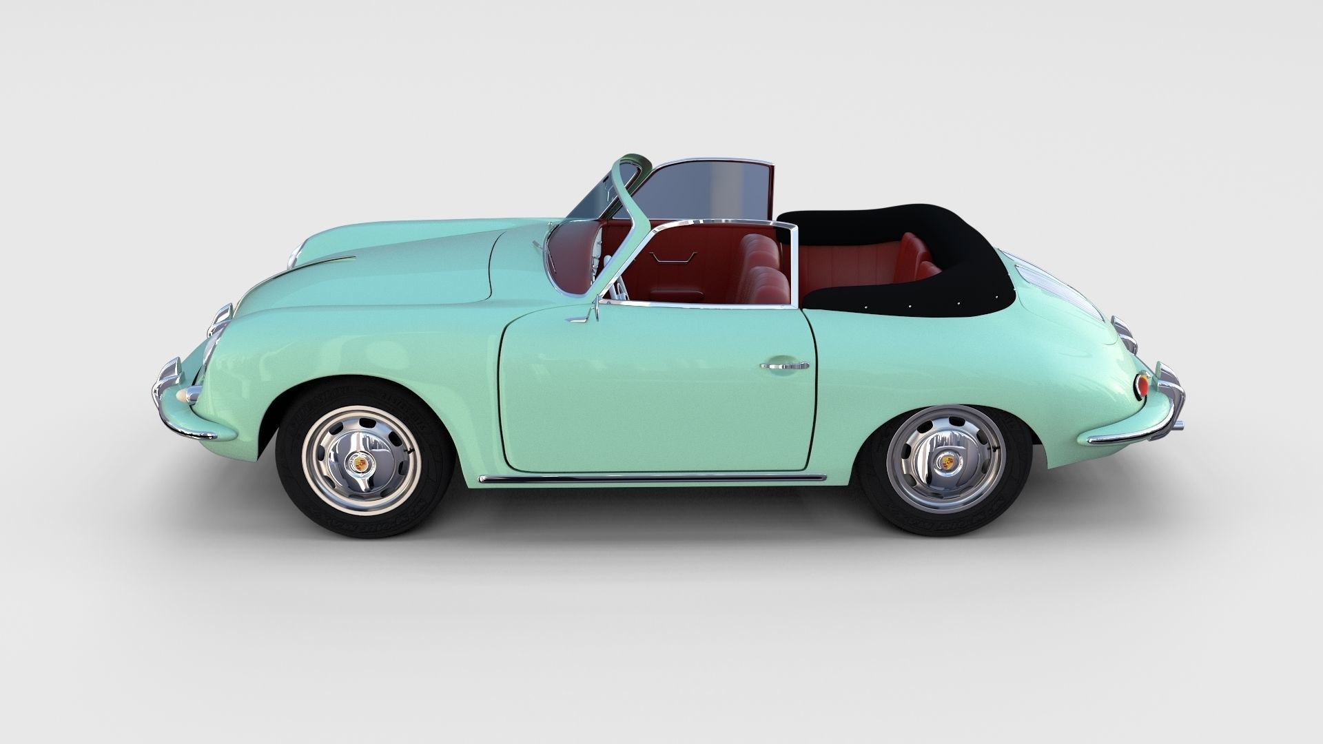 Porsche 356 Convertible rev 3D model_12
