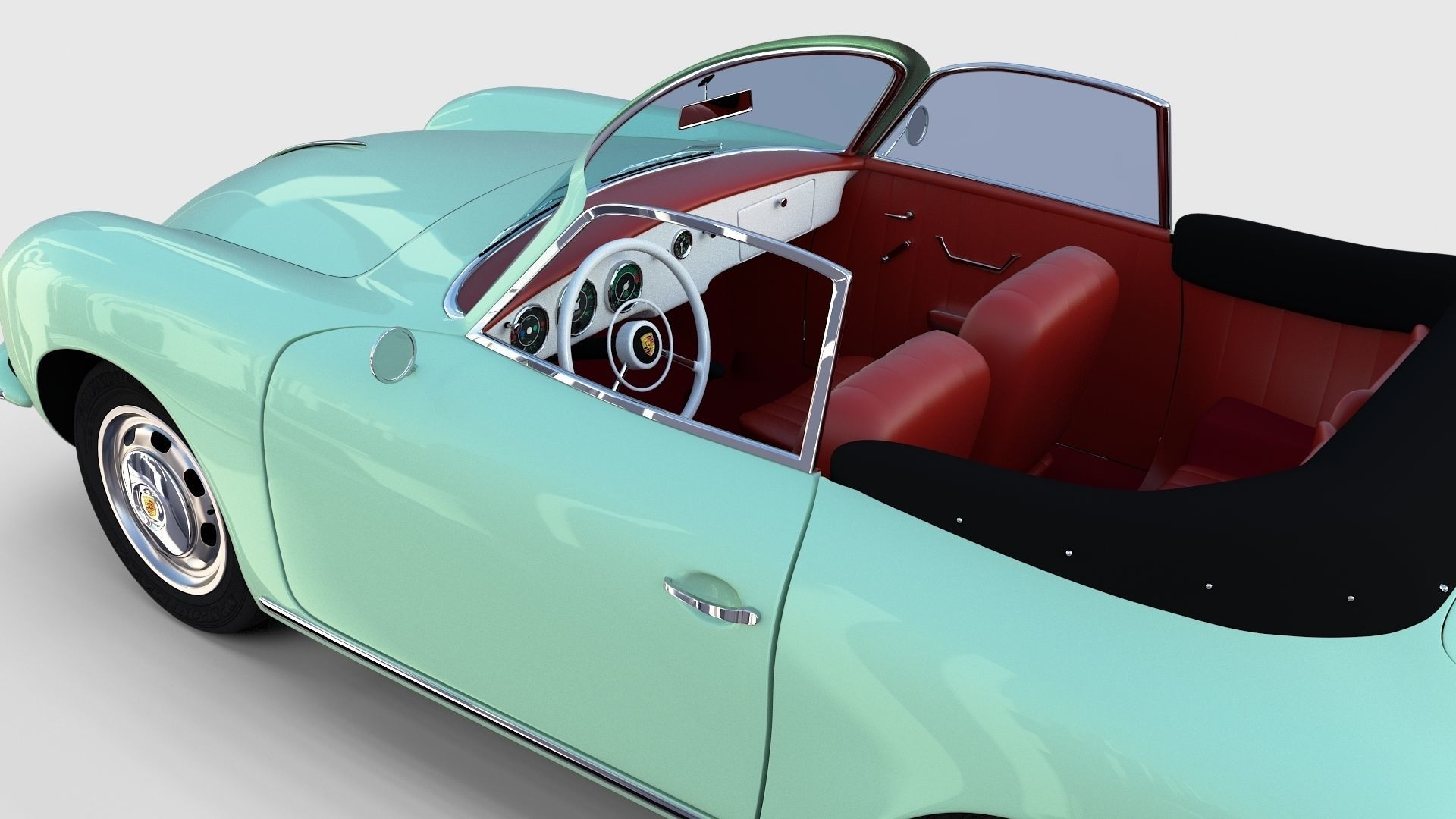 Porsche 356 Convertible rev 3D model_14