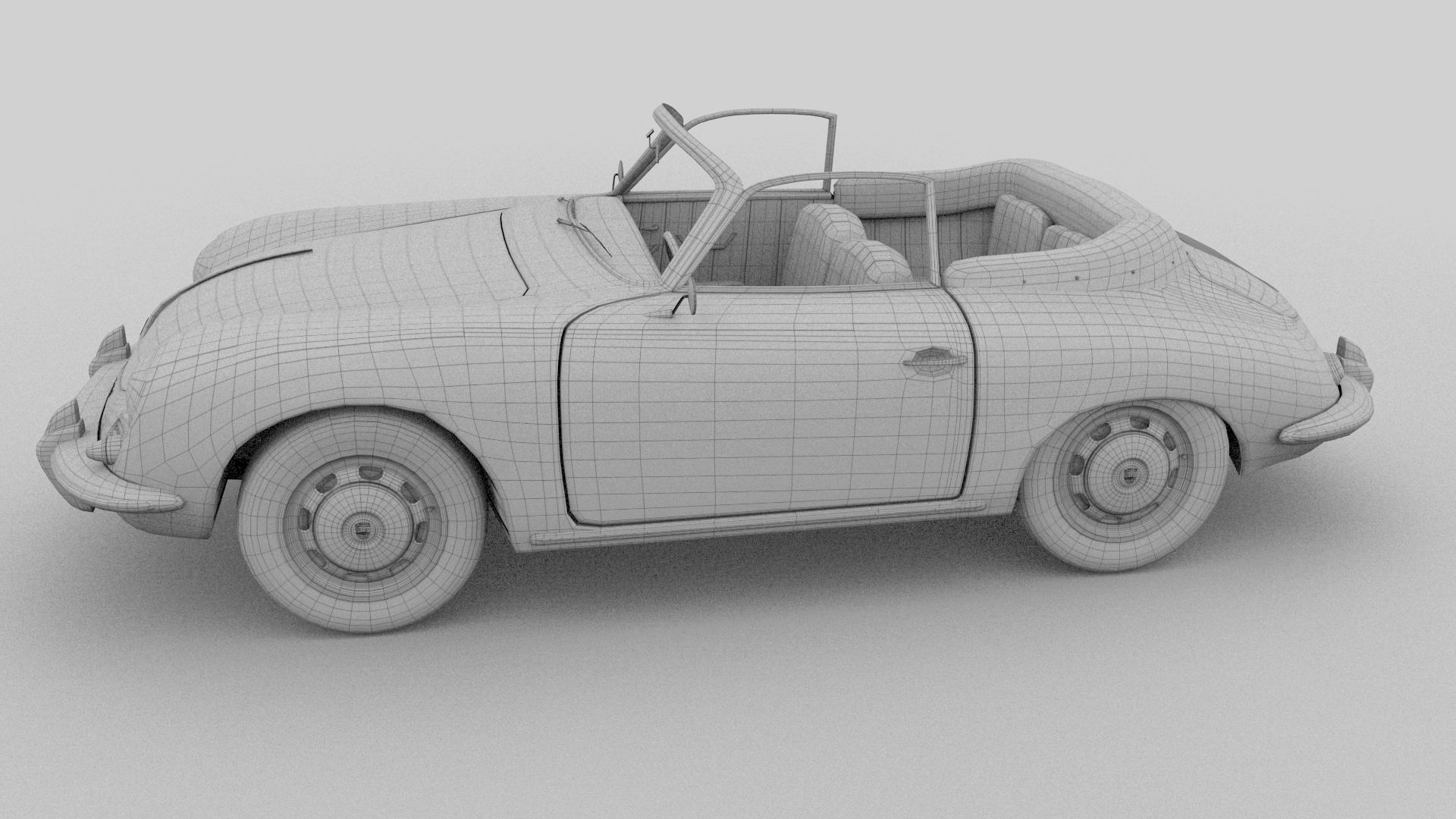 Porsche 356 Convertible rev 3D model_5