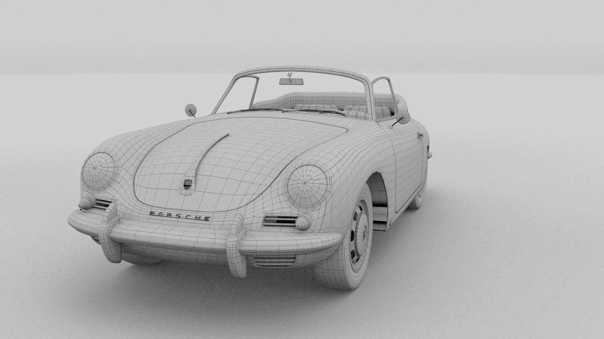 Porsche 356 Convertible rev 3D model_28