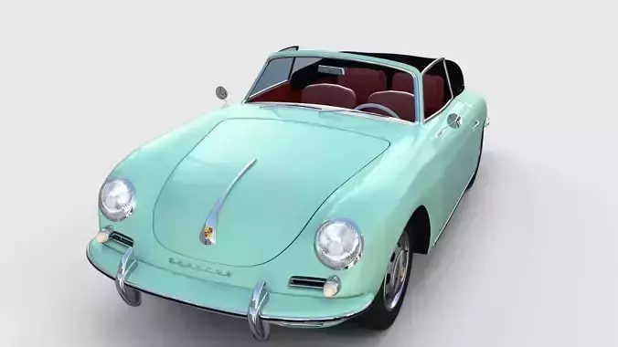 Porsche 356 Convertible rev 3D model