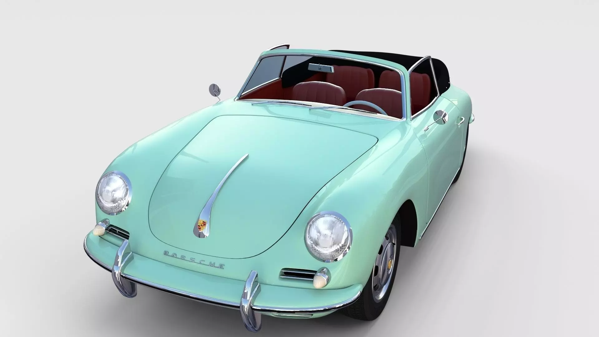 Porsche 356 Convertible rev 3D model_0