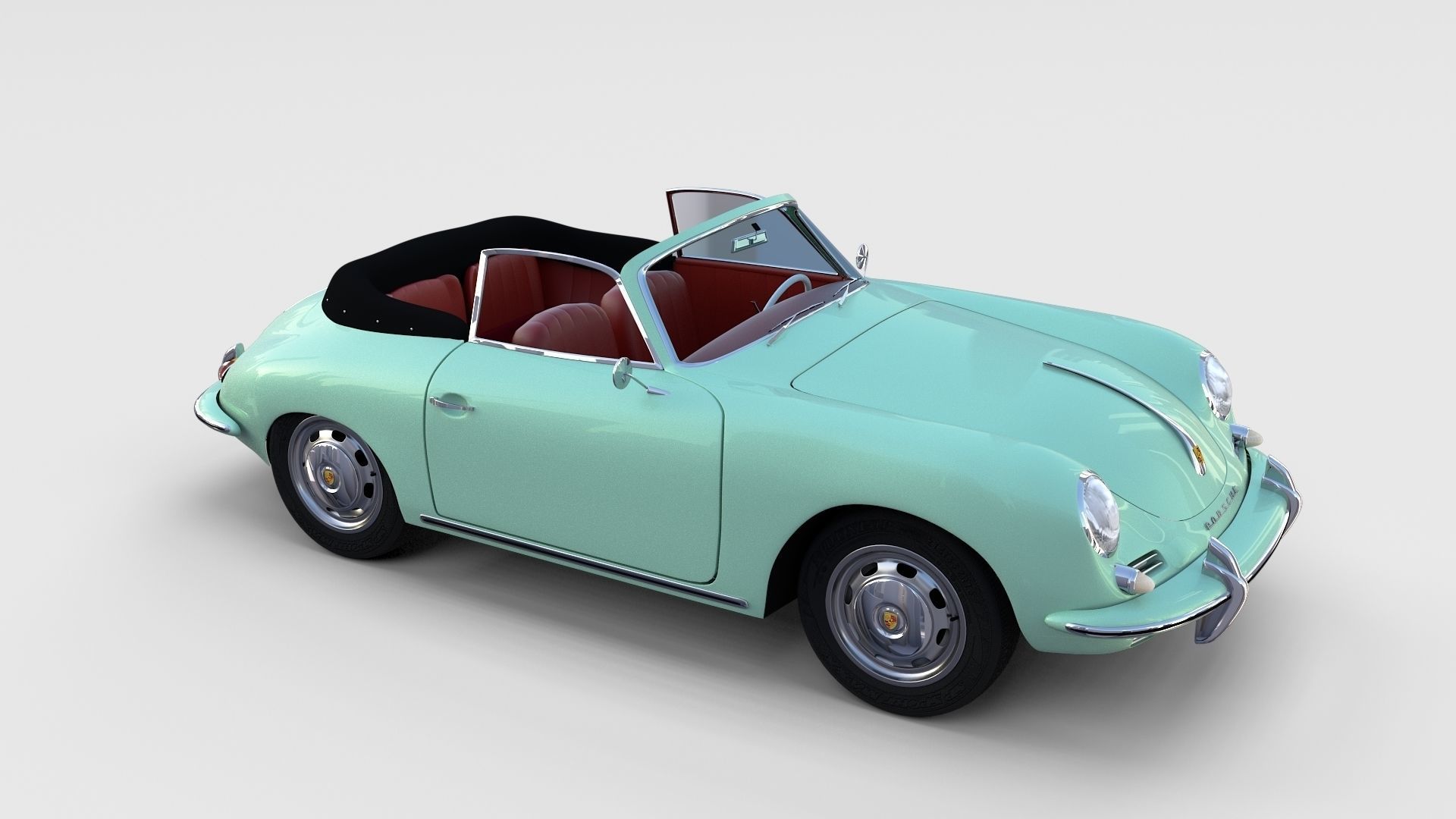 Porsche 356 Convertible rev 3D model_20