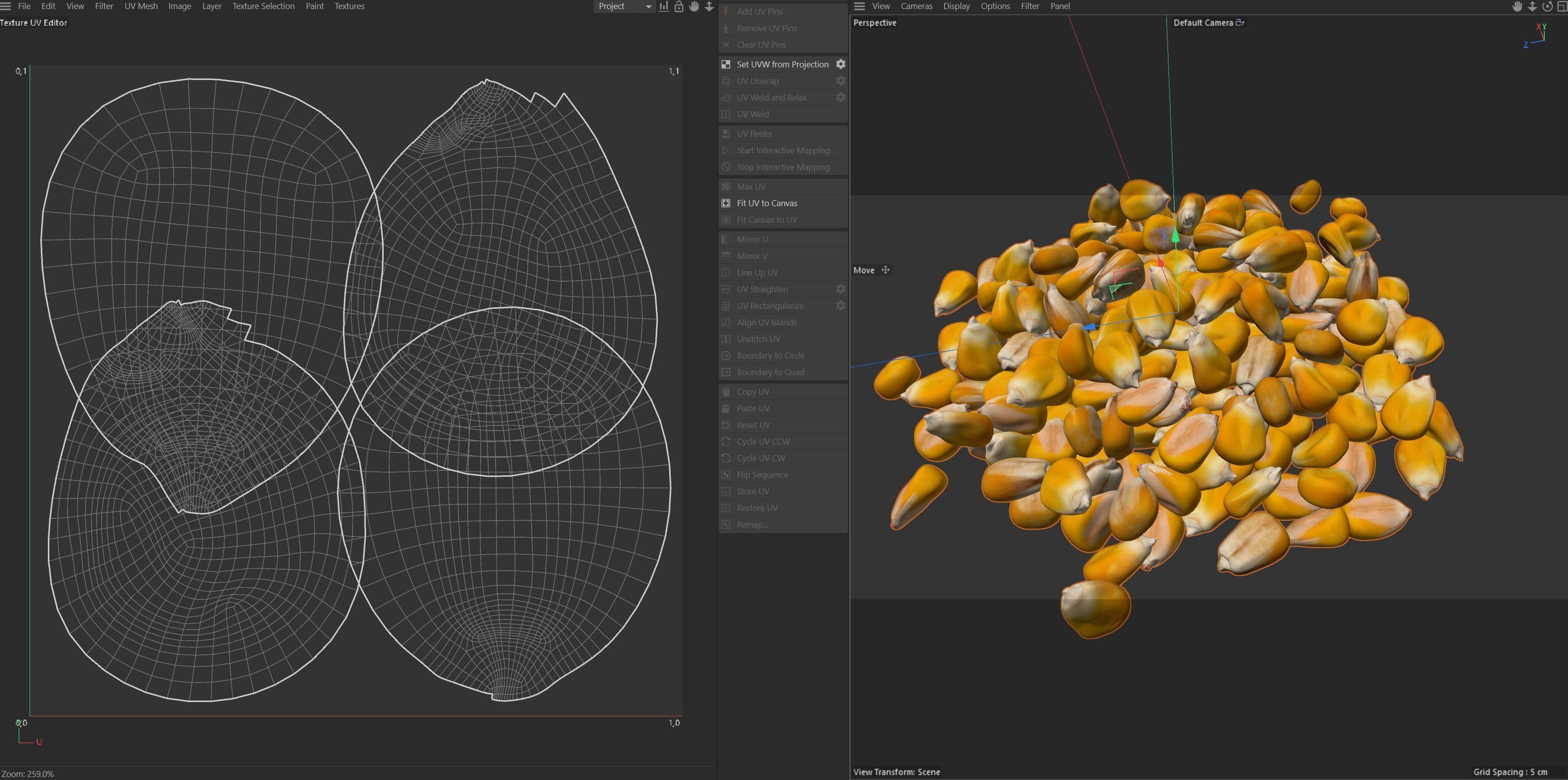 Coriander seed pile  Low-poly 3D model_7