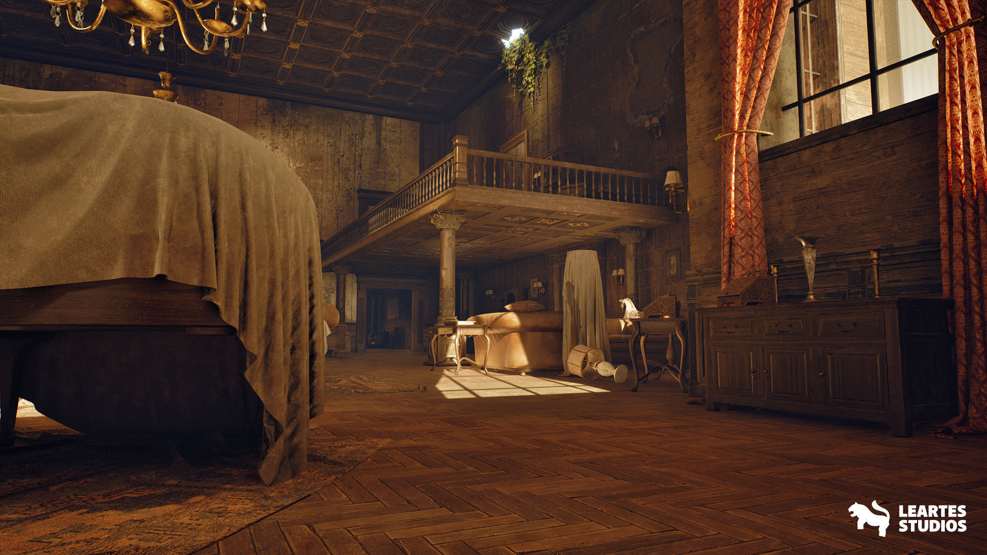 Abandoned Mansion Environment Low-poly 3D model_10