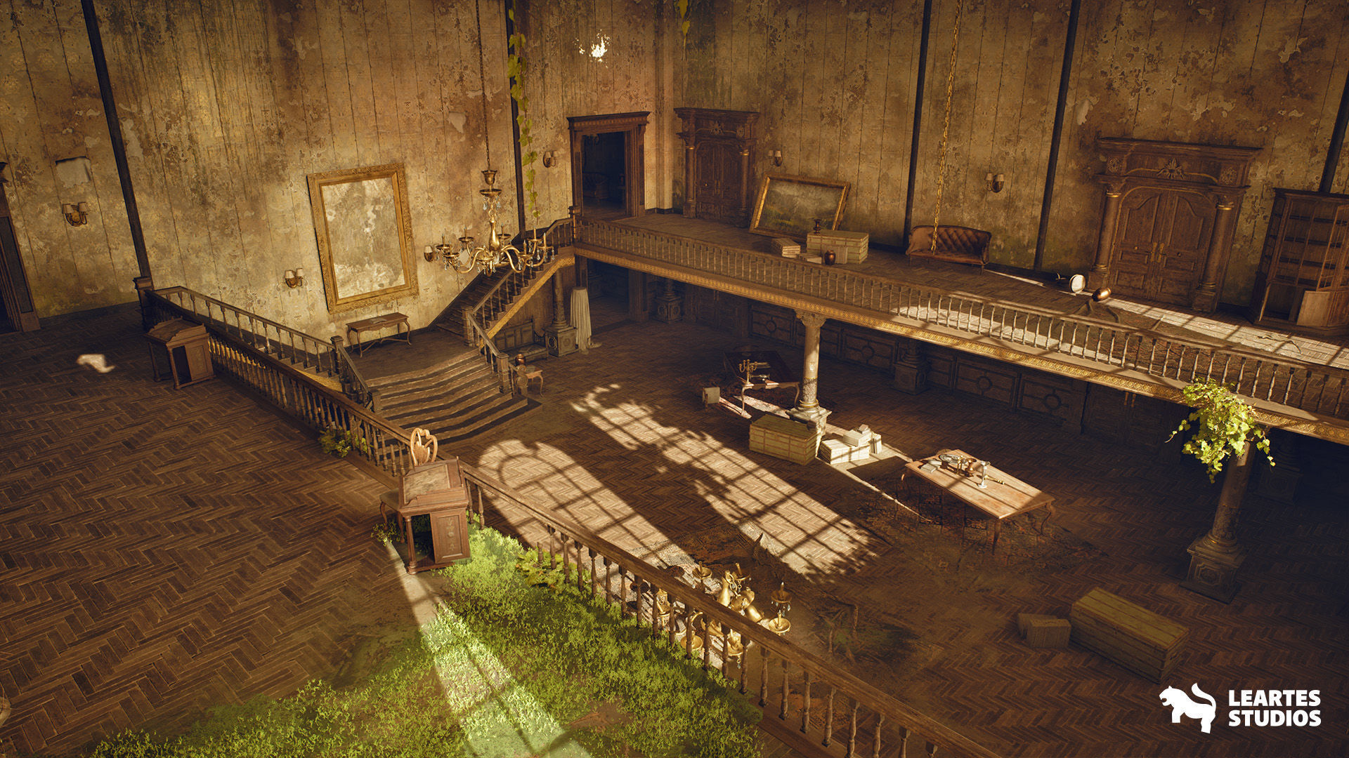 Abandoned Mansion Environment Low-poly 3D model_14