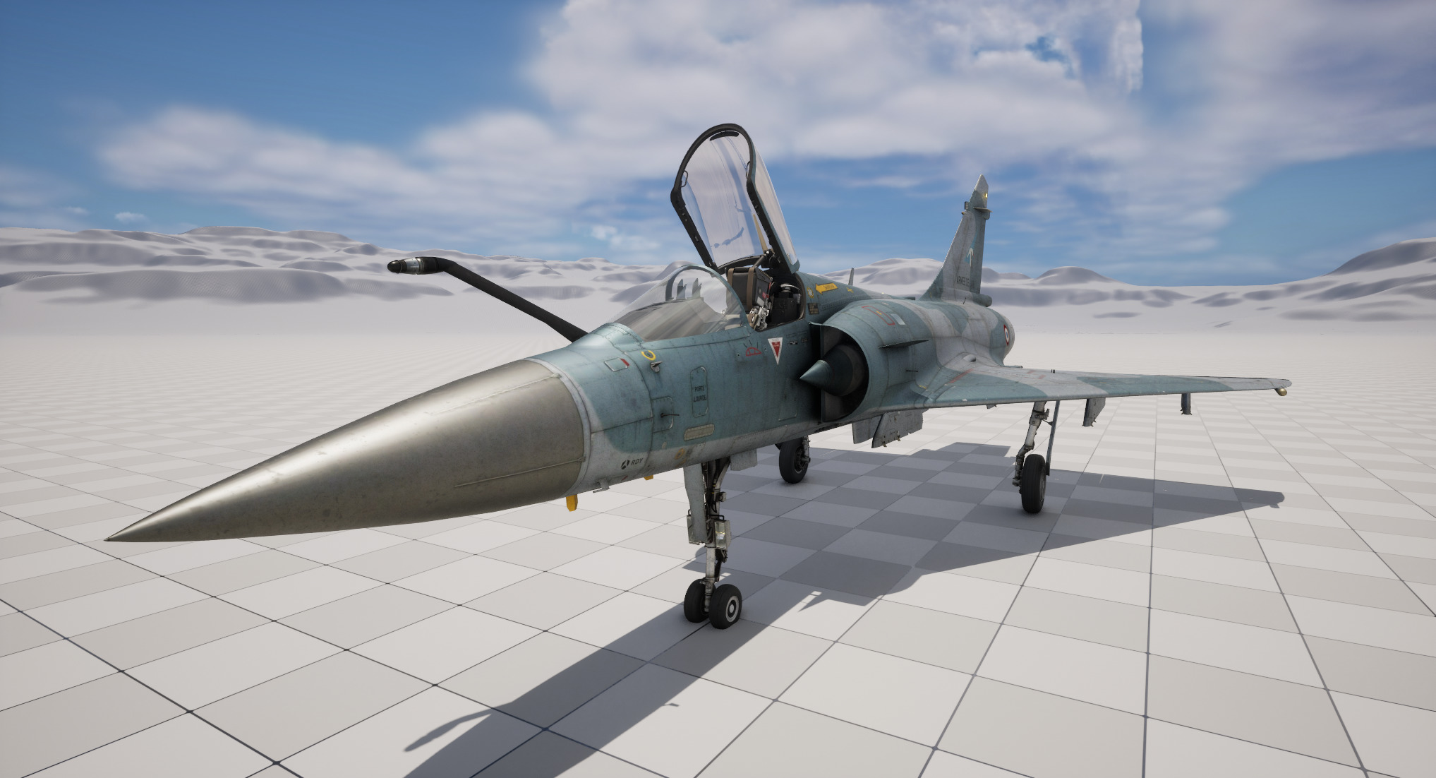 Rigged Dassault Mirage Fighter 3D model_10