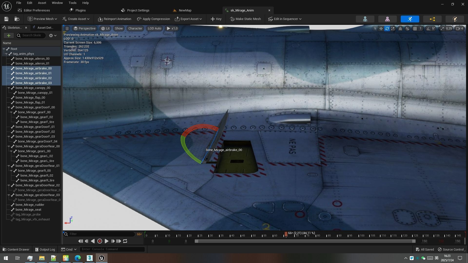 Rigged Dassault Mirage Fighter 3D model_28