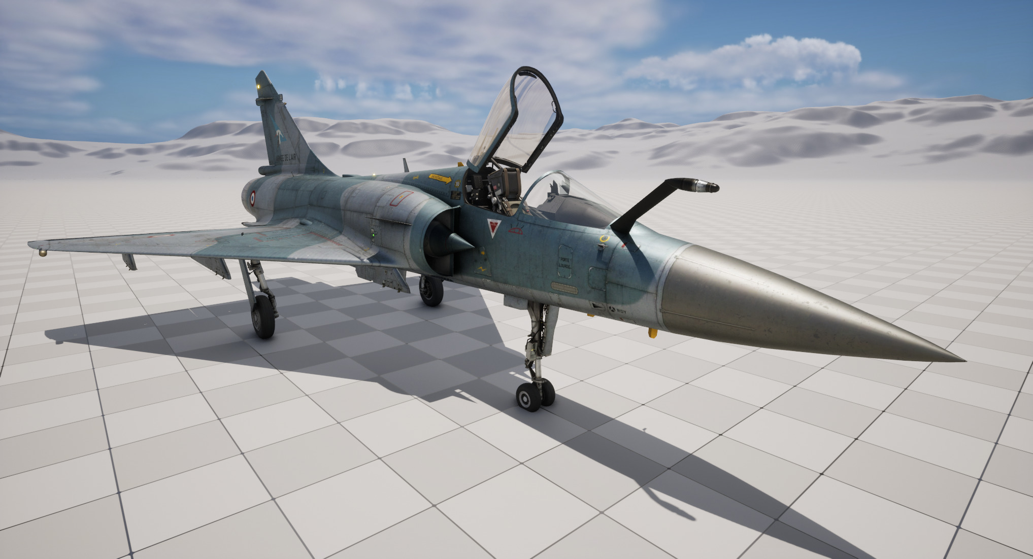 Rigged Dassault Mirage Fighter 3D model_16