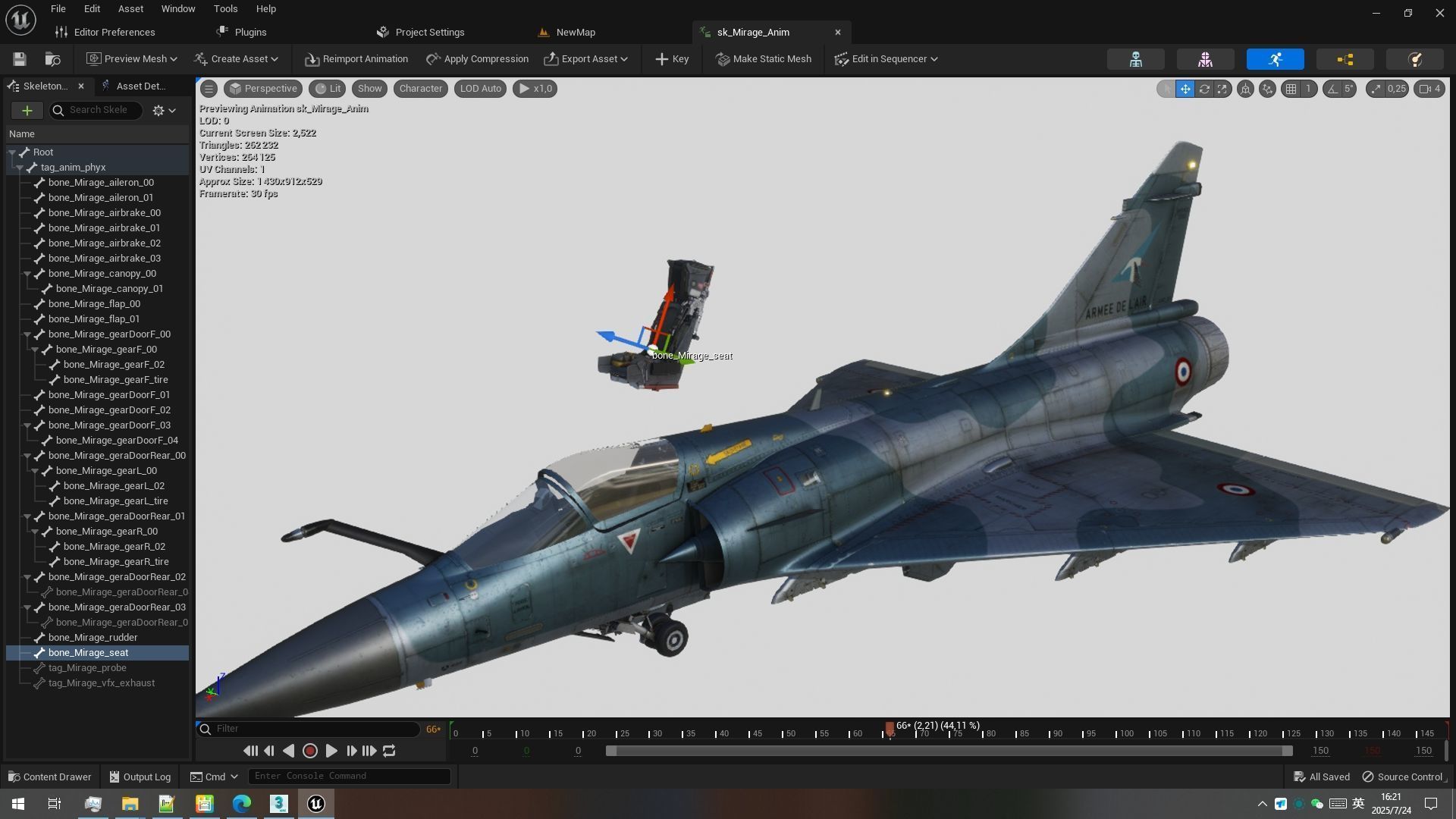 Rigged Dassault Mirage Fighter 3D model_26