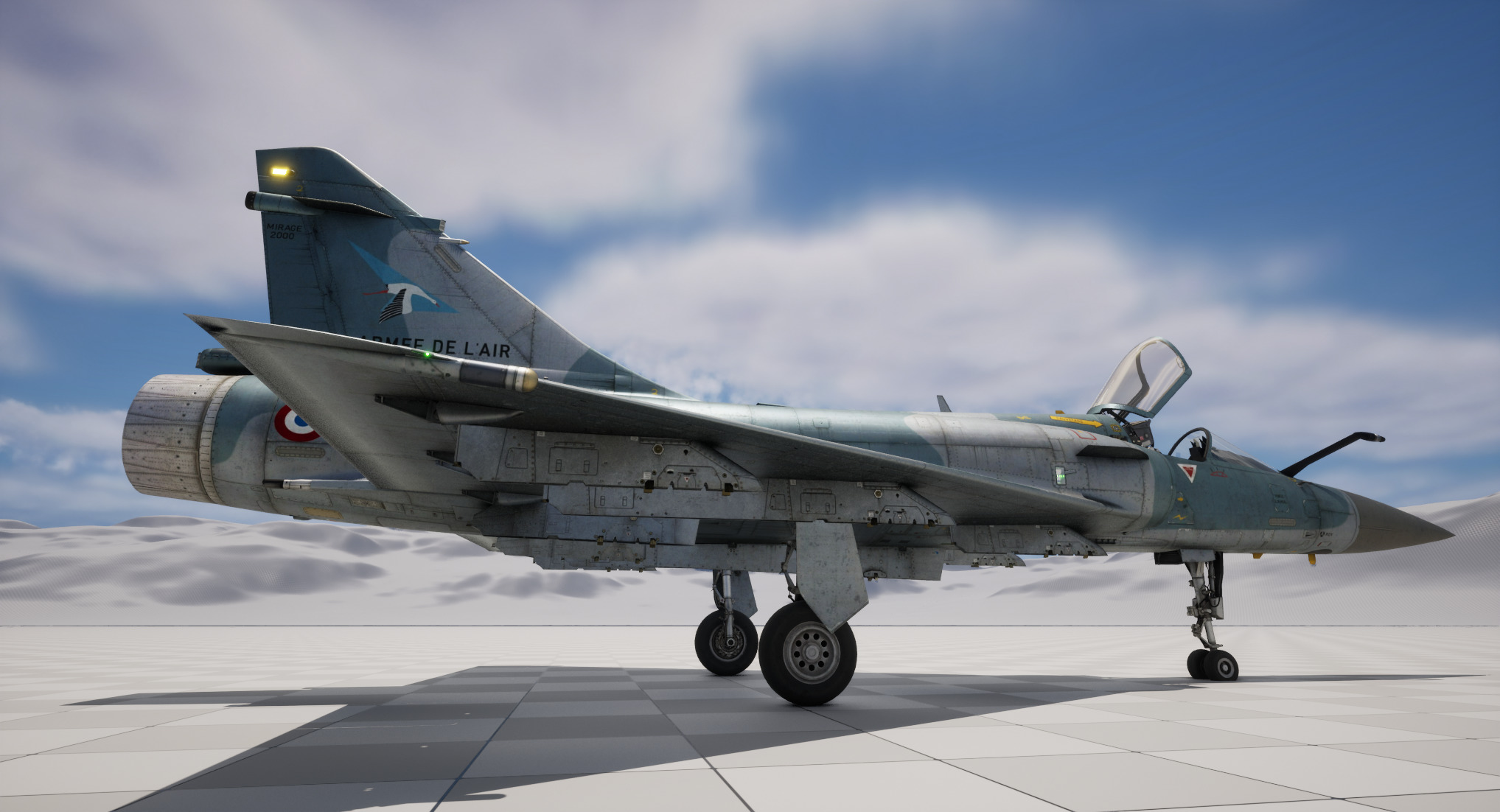 Rigged Dassault Mirage Fighter 3D model_1