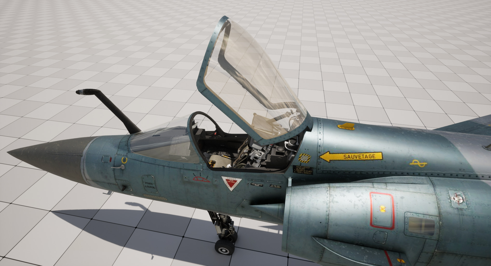 Rigged Dassault Mirage Fighter 3D model_5