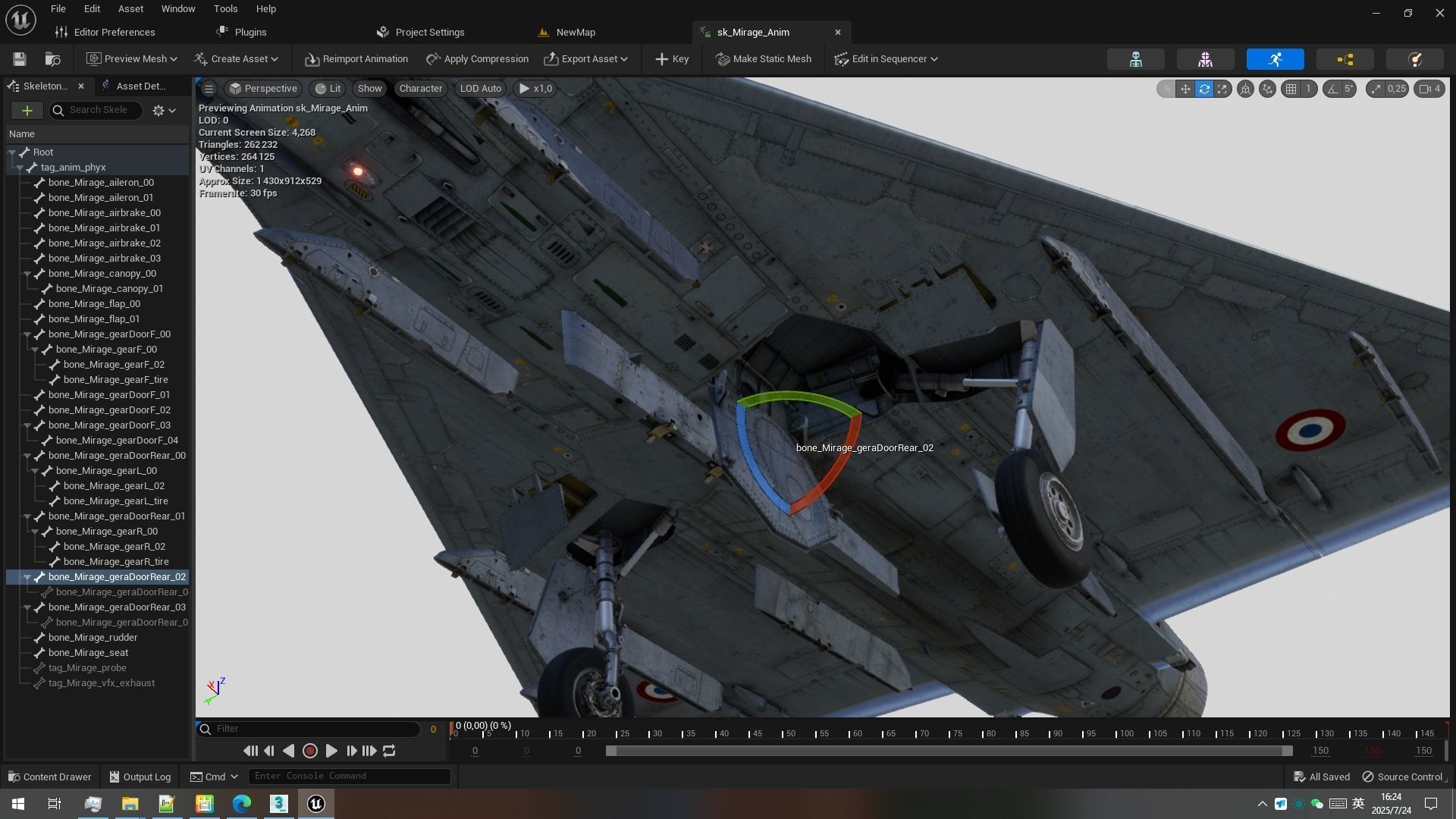 Rigged Dassault Mirage Fighter 3D model_29