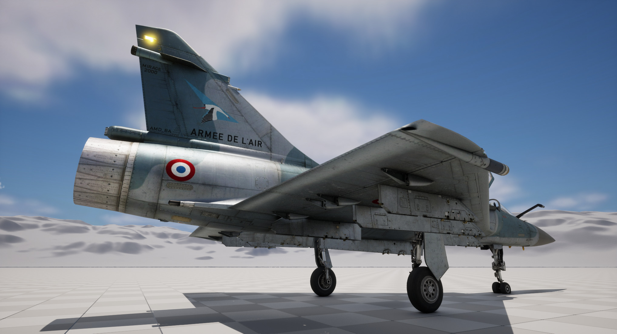 Rigged Dassault Mirage Fighter 3D model_21