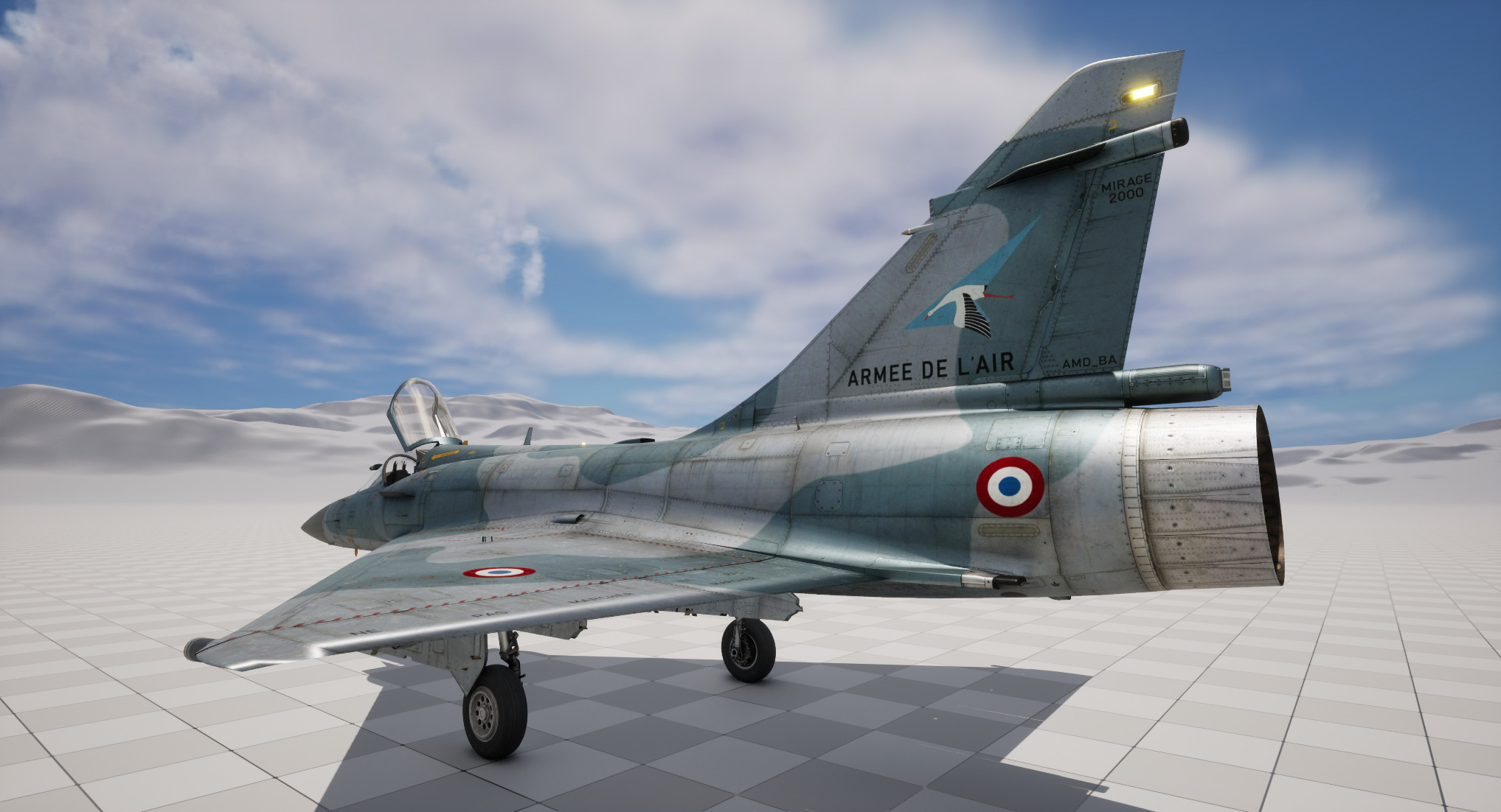 Rigged Dassault Mirage Fighter 3D model_19