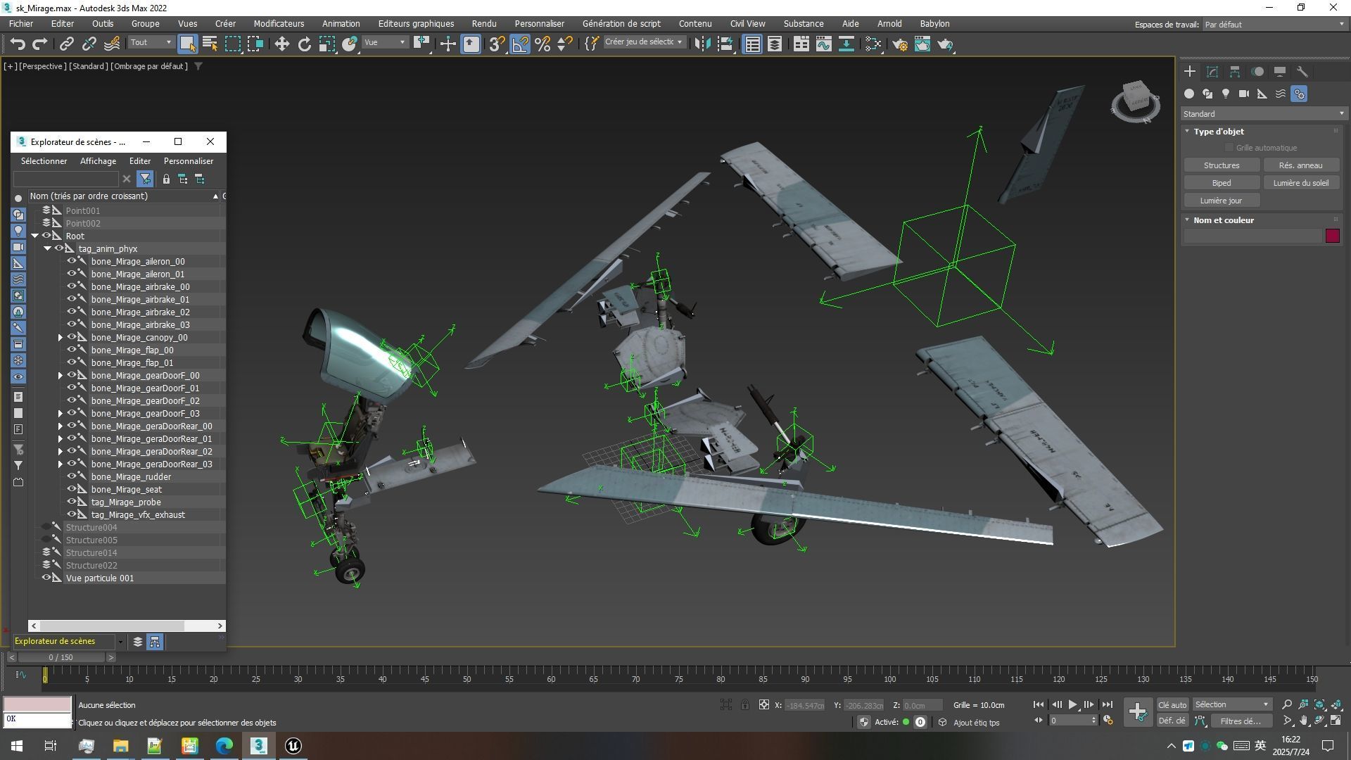 Rigged Dassault Mirage Fighter 3D model_27