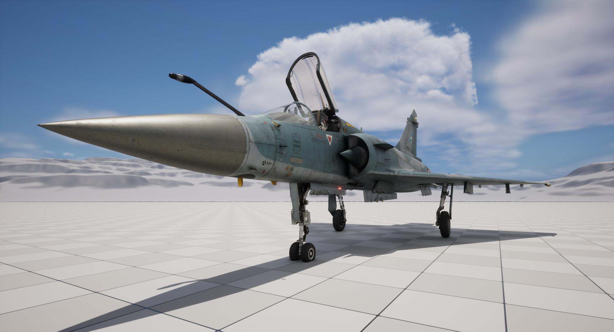 Rigged Dassault Mirage Fighter 3D model_15