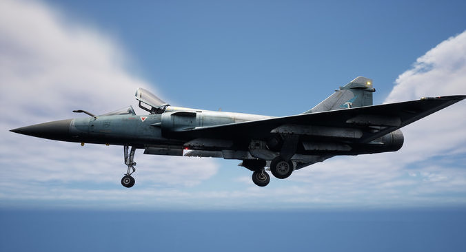 Rigged Dassault Mirage Fighter 3D model