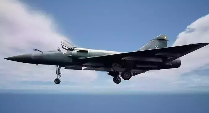 Rigged Dassault Mirage Fighter 3D model