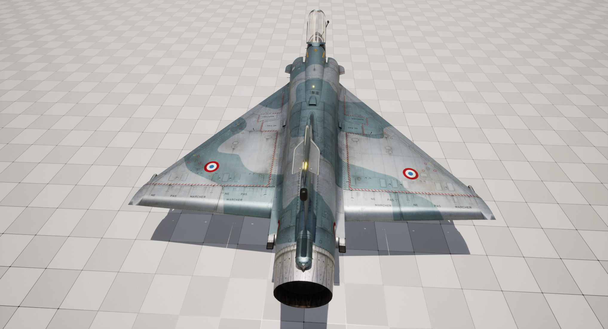 Rigged Dassault Mirage Fighter 3D model_4