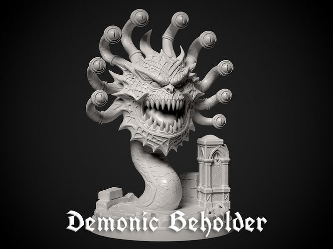 Miniature of Demonic Beholder - 3d print model 3D print model