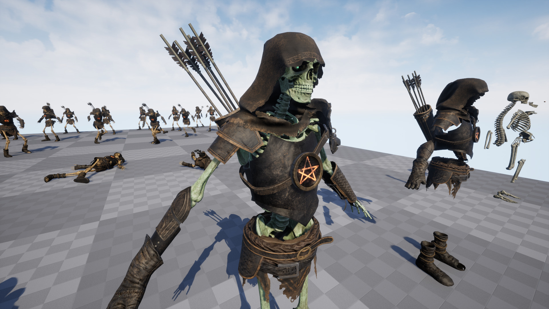 Skeleton 07 Archer Low-poly 3D model_31