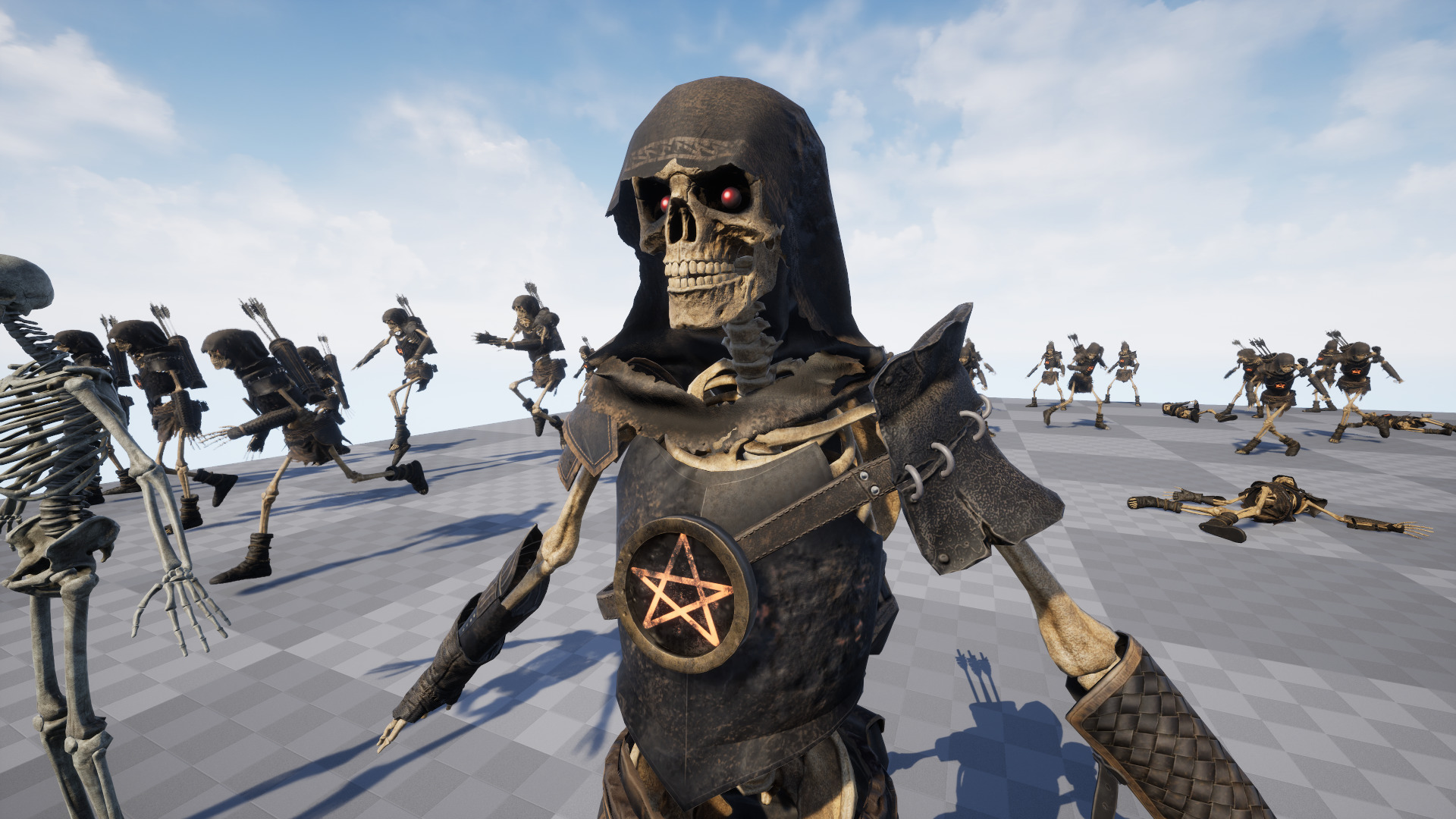 Skeleton 07 Archer Low-poly 3D model_27