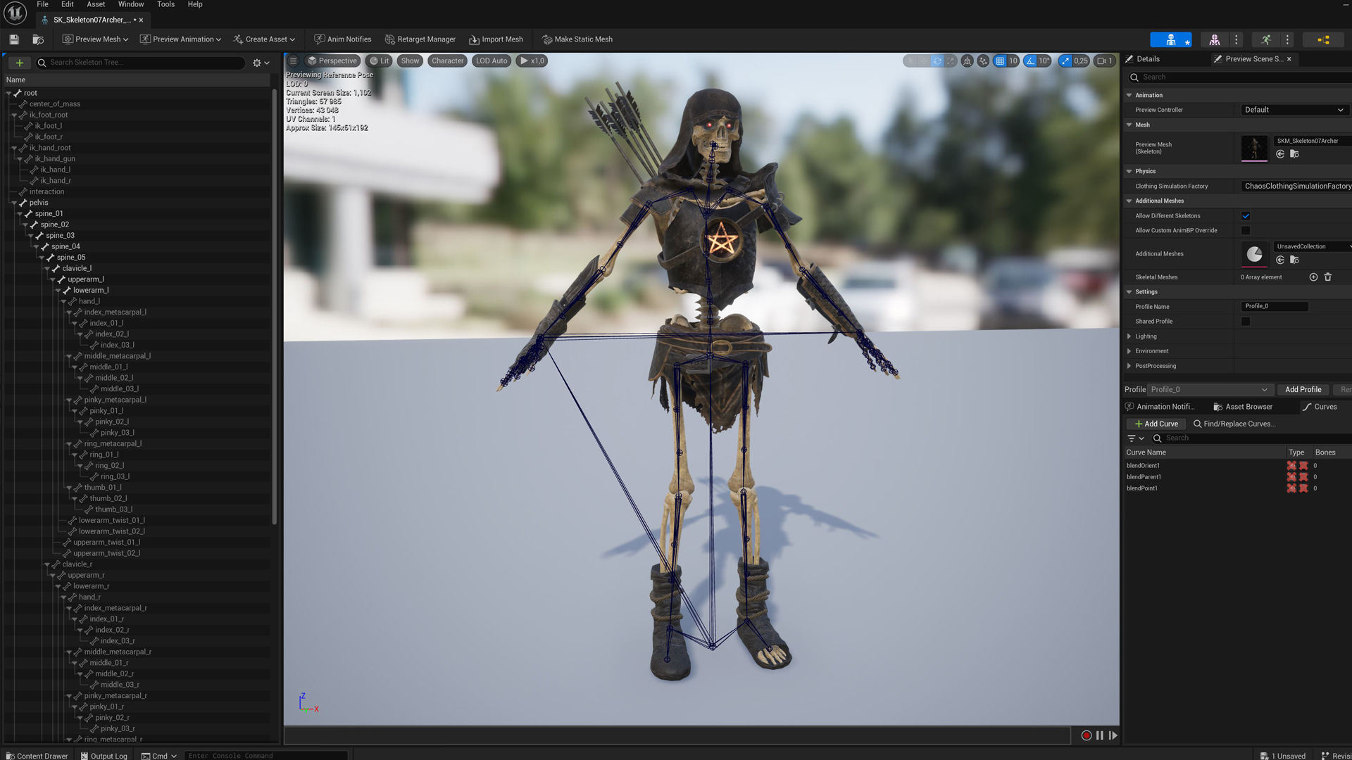 Skeleton 07 Archer Low-poly 3D model_20