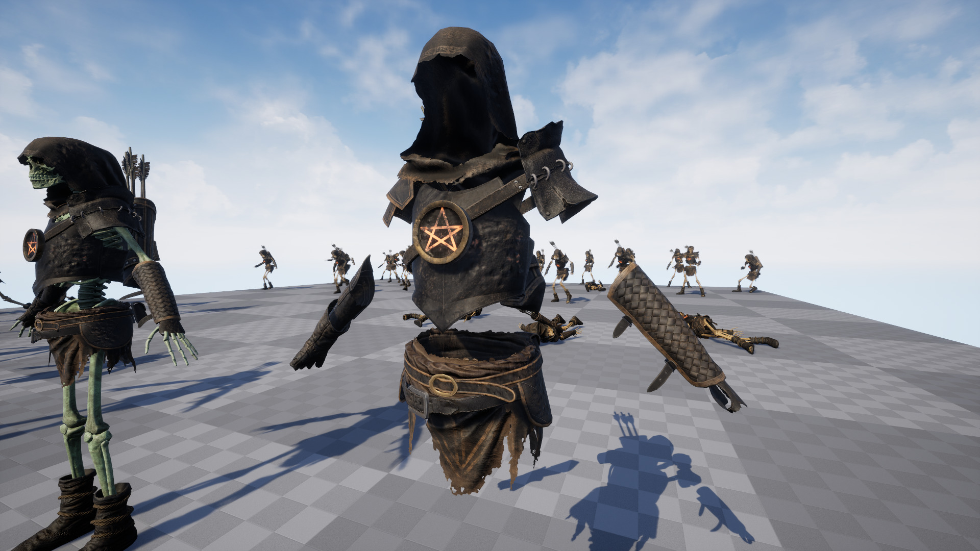 Skeleton 07 Archer Low-poly 3D model_33