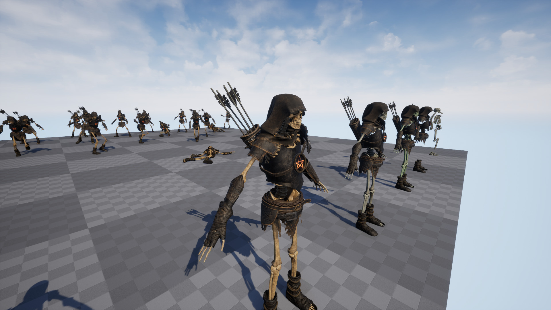 Skeleton 07 Archer Low-poly 3D model_26