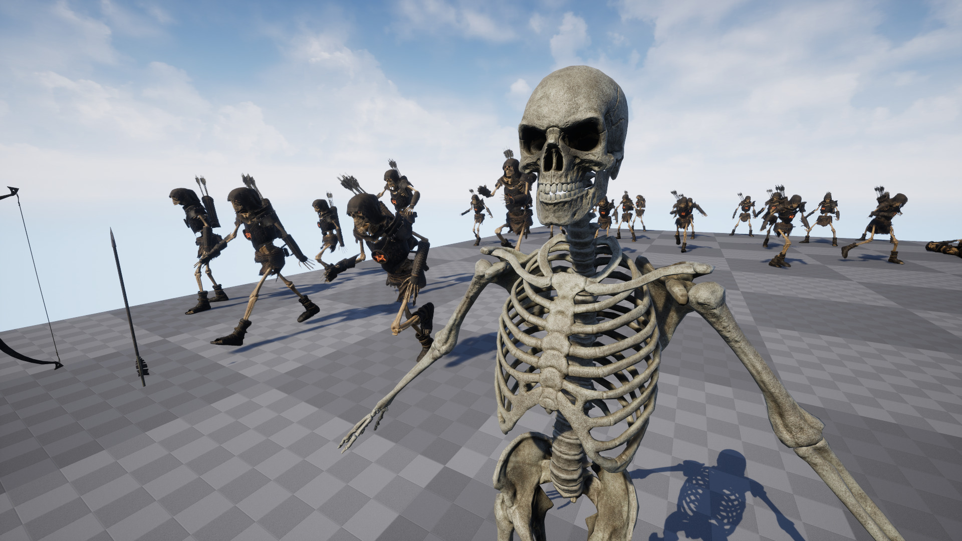 Skeleton 07 Archer Low-poly 3D model_24