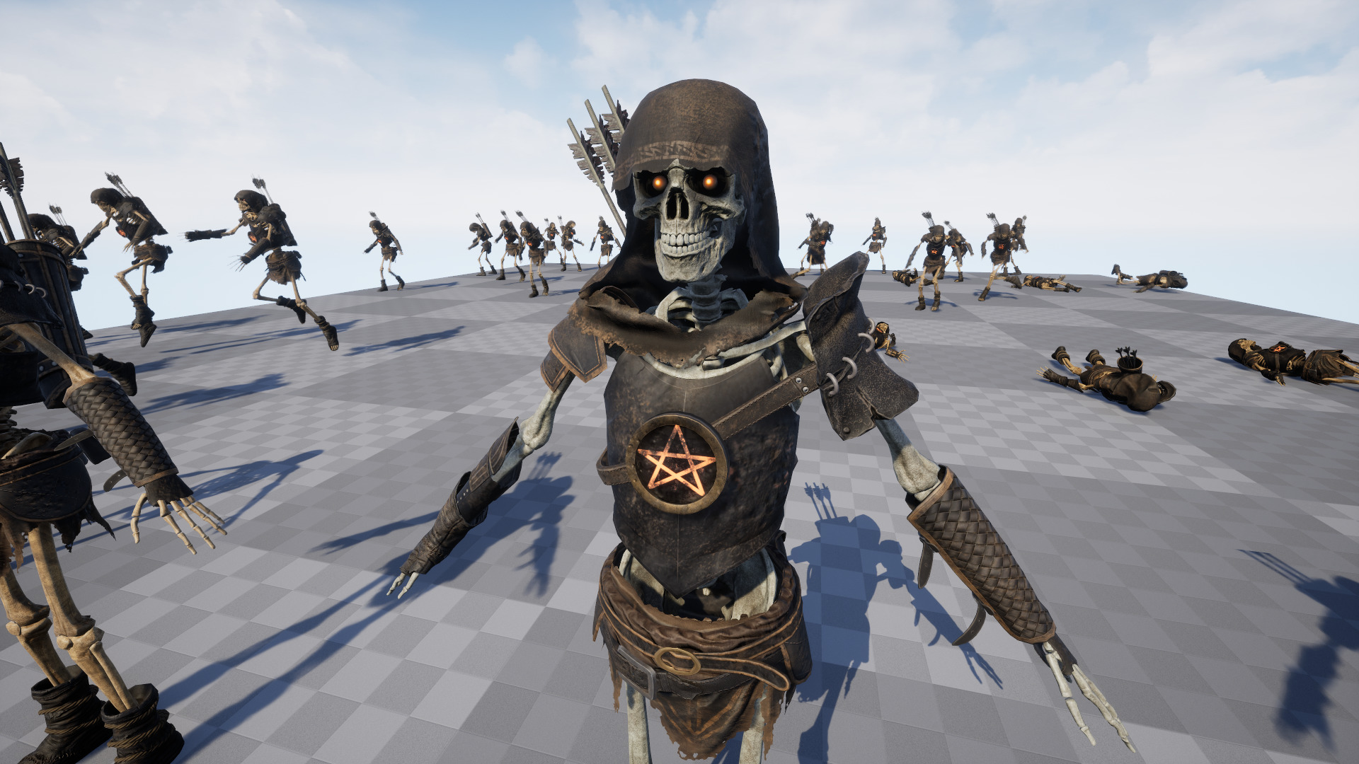 Skeleton 07 Archer Low-poly 3D model_29