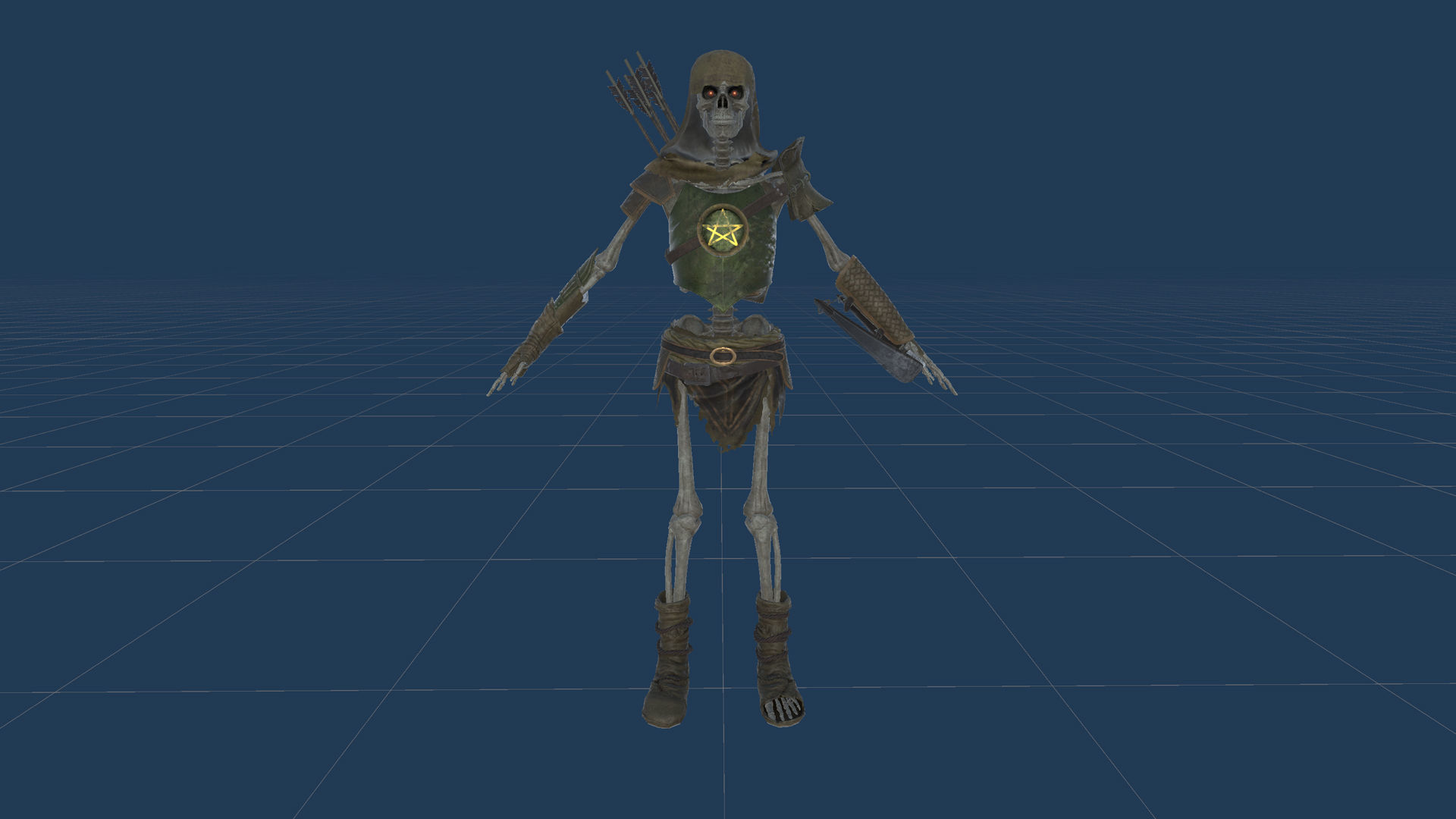 Skeleton 07 Archer Low-poly 3D model_19