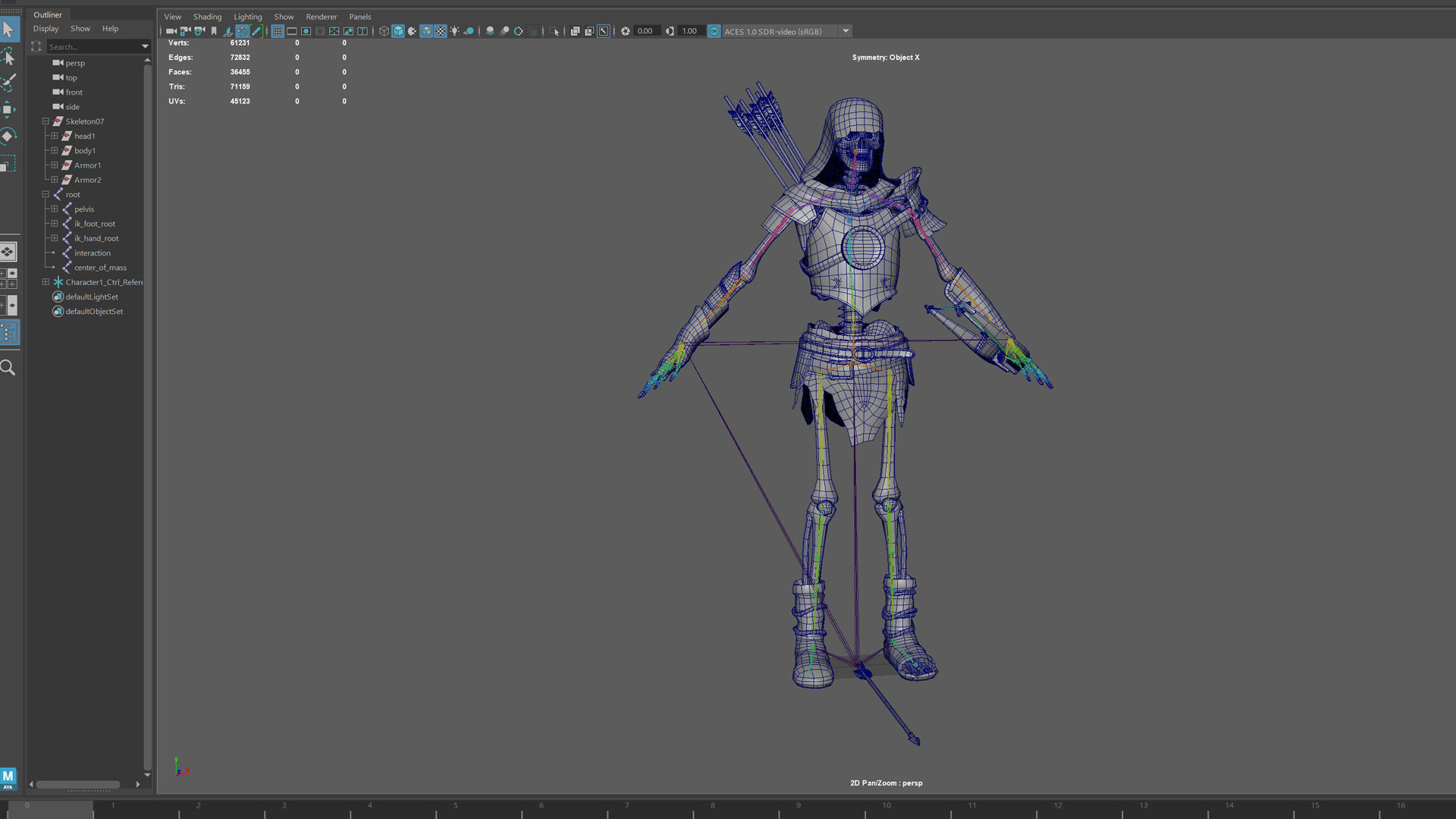 Skeleton 07 Archer Low-poly 3D model_34
