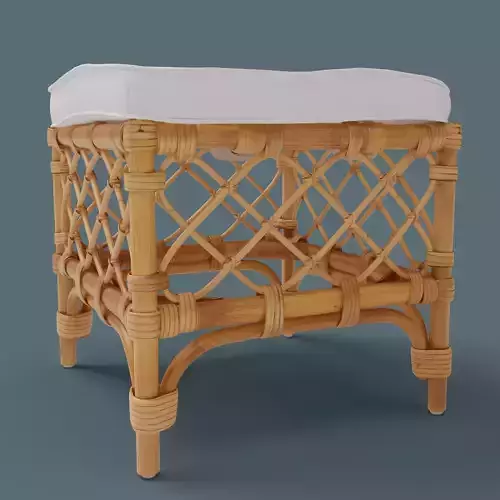 Bamboo chair Low-poly 3D model